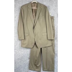 Paul Betenly Wool Suit Mens Blazer 50L Pant 44x31 Beige Khaki Lanificio Filarte